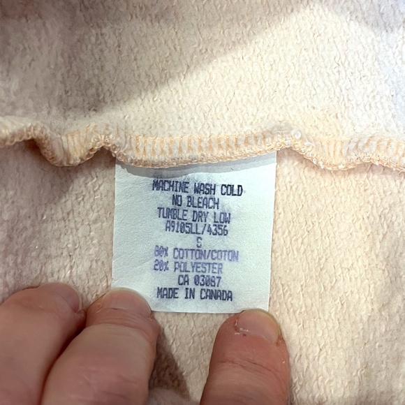 Northern Spirit by The Bay Pink Floral Embroidered Cotton Sweatshirt vintage - Picture 6 of 7